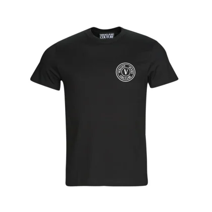 Versace T-Shirt Mezza Manica Logo Small Bianco Nero