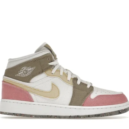 jordan 1 mid se pastel vivid green grind (gs)