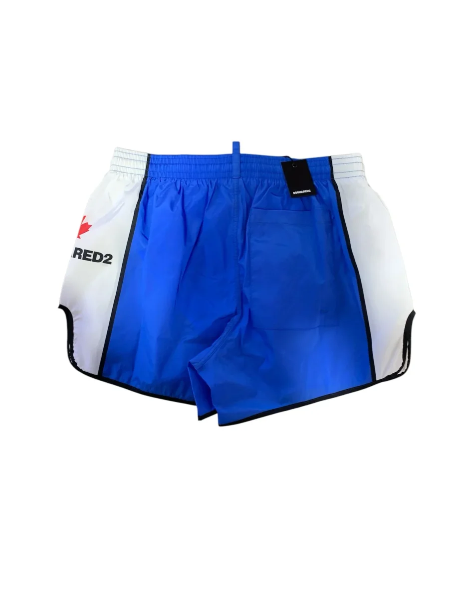 Dsquared2 Costume Mare Short Blu Bianco Uomo 2025 - immagine 3