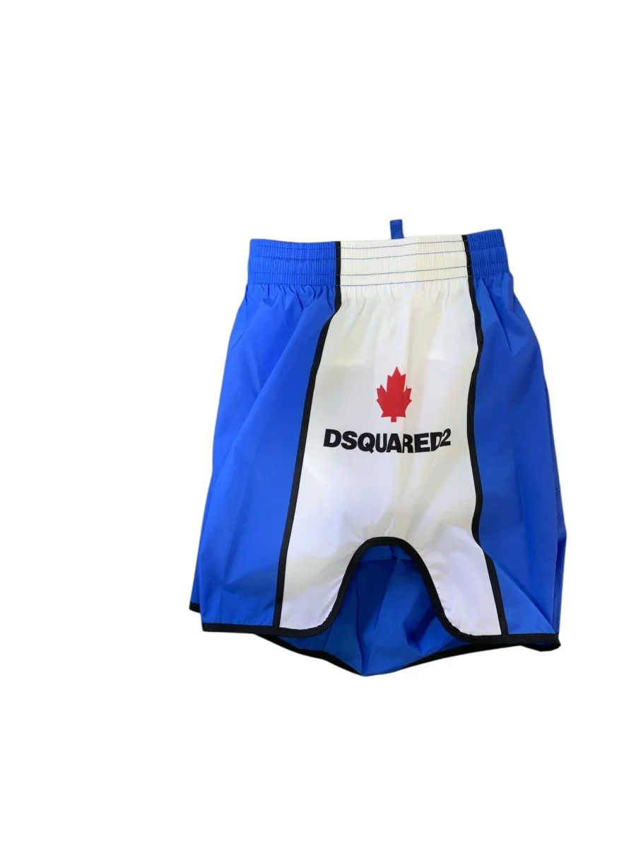 Dsquared2 Costume Mare Short Blu Bianco Uomo 2025 - immagine 4