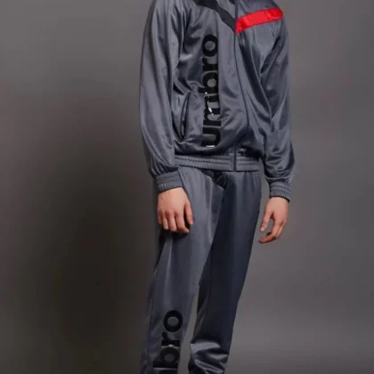 Umbro Tuta Completa Acetato Grigio Nero Rosso