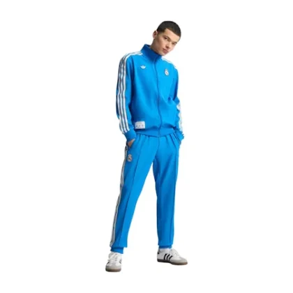 adidas Real Madrid Terrace Icons Track Top Blue Bird White