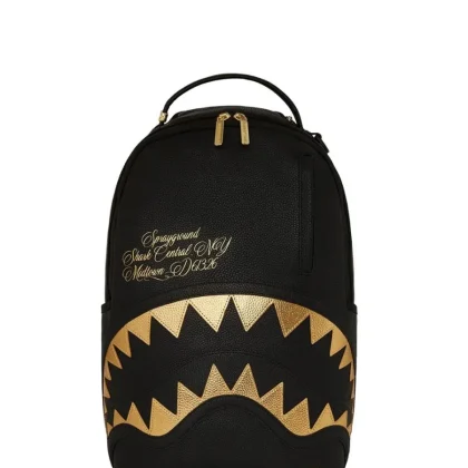 Sprayground Zaino Shark Central Nero Oro Midtown