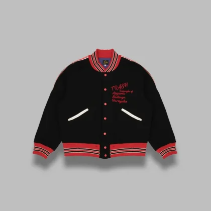 deconstructed lettered jacket