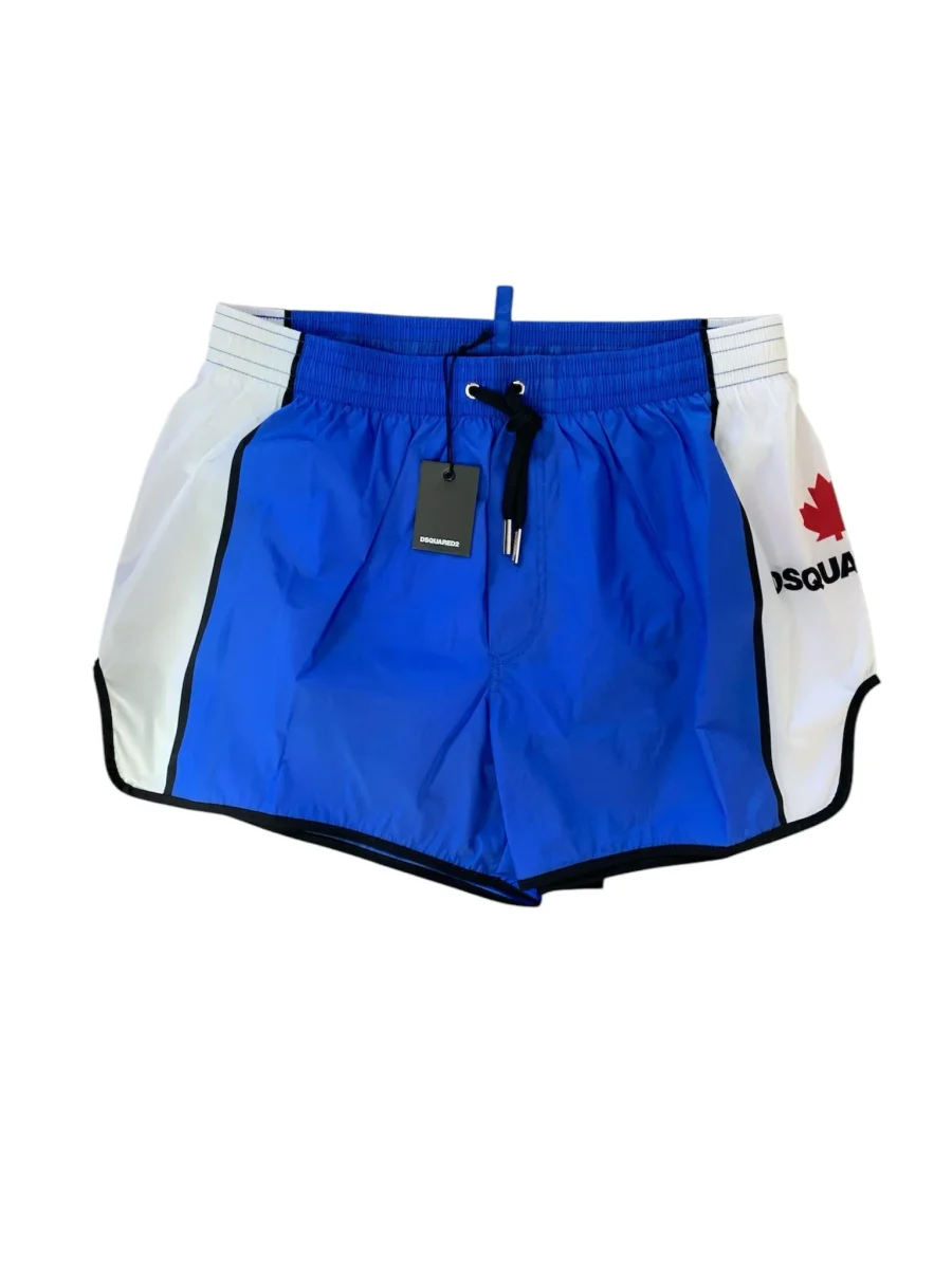 Dsquared2 Costume Mare Short Blu Bianco Uomo 2025 - immagine 2