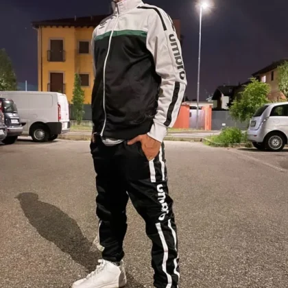 Umbro Tuta Colorblock Con Bande a Contrasto Nero Verde