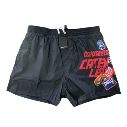 Dsquared2 Costume Mare Short Caten Nero Uomo 2025